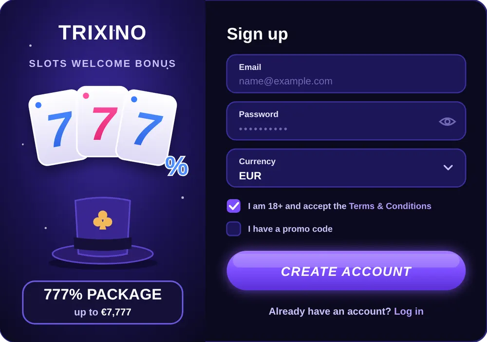 Trixino Casino inscription